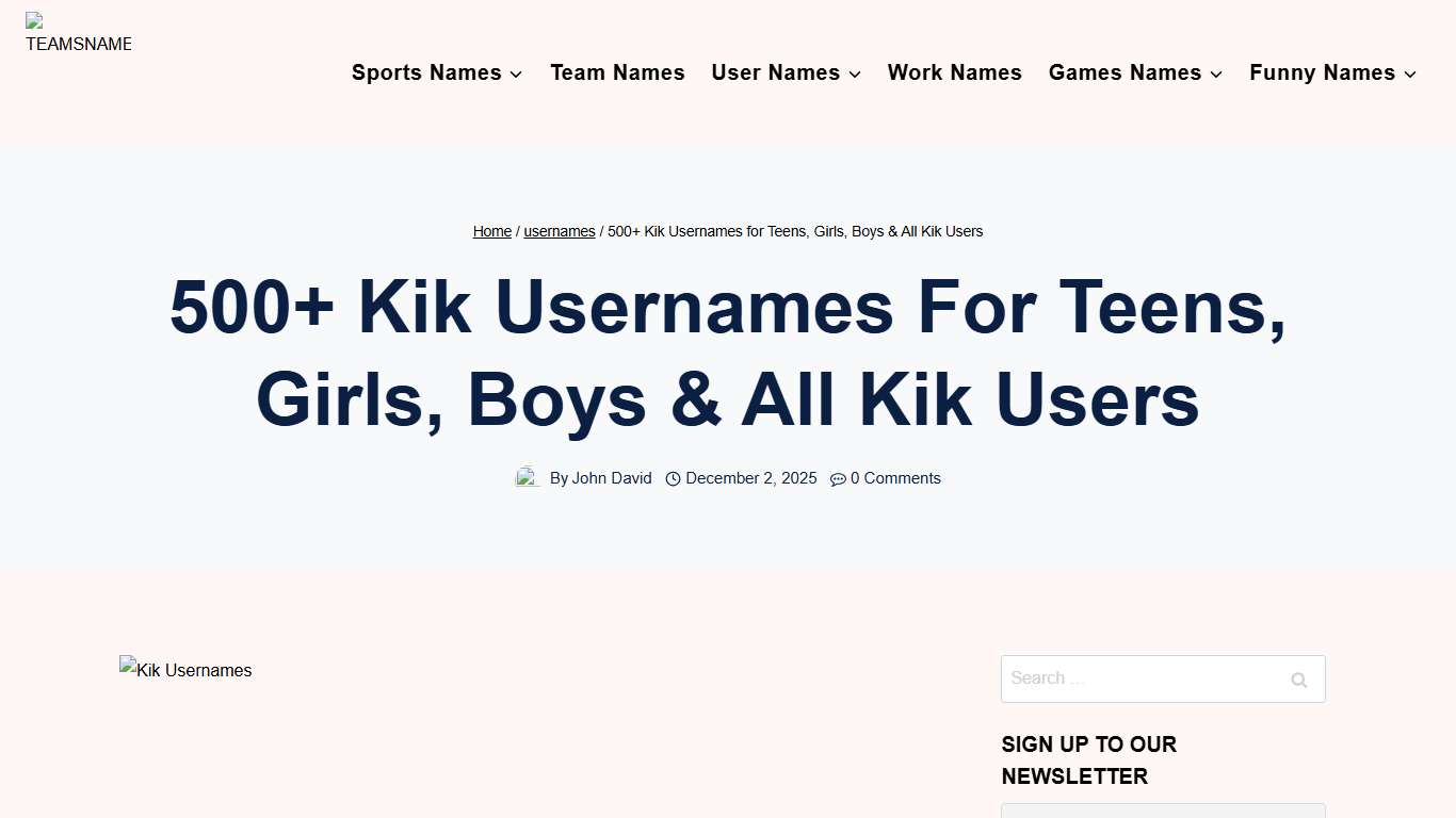 500+ Kik Usernames for Teens, Girls, Boys & All Kik Users